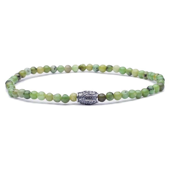 Viola Milano - Natural 4 mm Gemstone Bracelet - Apple - Handmade in Italy - Luxury Exclusive Collection