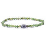 Viola Milano - Natural 4 mm Gemstone Bracelet - Apple - Handmade in Italy - Luxury Exclusive Collection
