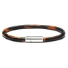 Viola Milano - Bracciale in Vera Pelle Italiana - Arancione Camo - Handmade in Italy - Luxury Exclusive Collection