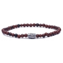 Viola Milano - Natural 4 mm Gemstone Bracelet - Tuscan Red - Handmade in Italy - Luxury Exclusive Collection