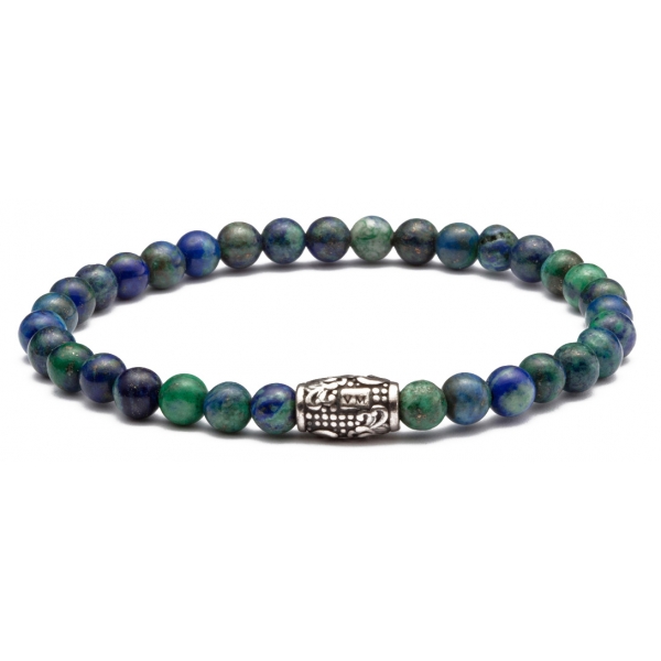 Viola Milano - Natural 4 mm Gemstone Bracelet - Green Heaven - Handmade in Italy - Luxury Exclusive Collection