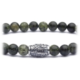 Viola Milano - Natural 6 mm Gemstone Bracelet - Forest - Handmade in Italy - Luxury Exclusive Collection