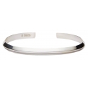 Viola Milano - Cristal Shape Sterling Silver Bangle - Handmade in Italy - Luxury Exclusive Collection