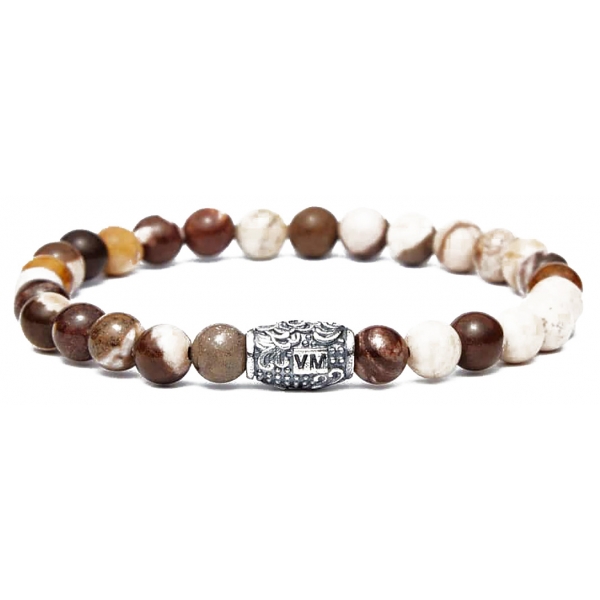 Viola Milano - Natural 6 mm Gemstone Bracelet - Cola - Handmade in Italy - Luxury Exclusive Collection