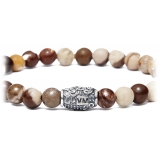 Viola Milano - Natural 6 mm Gemstone Bracelet - Cola - Handmade in Italy - Luxury Exclusive Collection