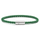 Viola Milano - Bracciale in Pelle Italiana Intrecciata - Verde - Handmade in Italy - Luxury Exclusive Collection