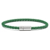 Viola Milano - Bracciale in Pelle Italiana Intrecciata - Verde - Handmade in Italy - Luxury Exclusive Collection