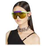 Gucci - Occhiale da Sole a Mascherina - Multicolore Verde - Gucci Eyewear