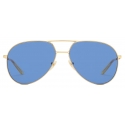 Gucci - Aviator Frame Sunglasses - Gold Blue - Gucci Eyewear