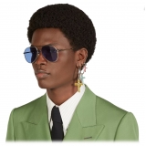 Gucci - Occhiale da Sole Aviatore - Oro Blu - Gucci Eyewear