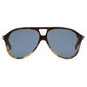 Gucci - Aviator Frame Sunglasses - Tortoiseshell Blue - Gucci Eyewear