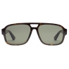 Gucci - Occhiale da Sole Aviatore - Tartaruga Marrone Verde Scuro - Gucci Eyewear