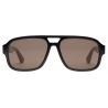 Gucci - Occhiale da Sole Aviatore - Nero Marrone Scuro - Gucci Eyewear