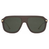 Gucci - Occhiale da Sole Aviatore - Grigio Verde Scuro - Gucci Eyewear