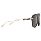 Gucci - Aviator Frame Sunglasses - Grey Dark Green - Gucci Eyewear