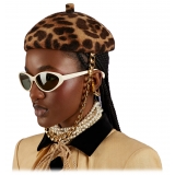 Gucci - Navigator Frame Sunglasses - Gold Brown - Gucci Eyewear