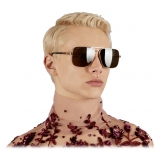 Gucci - Navigator Frame Sunglasses - Gold Brown - Gucci Eyewear