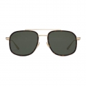 Gucci - Navigator Frame Sunglasses - Gold Dark Green - Gucci Eyewear