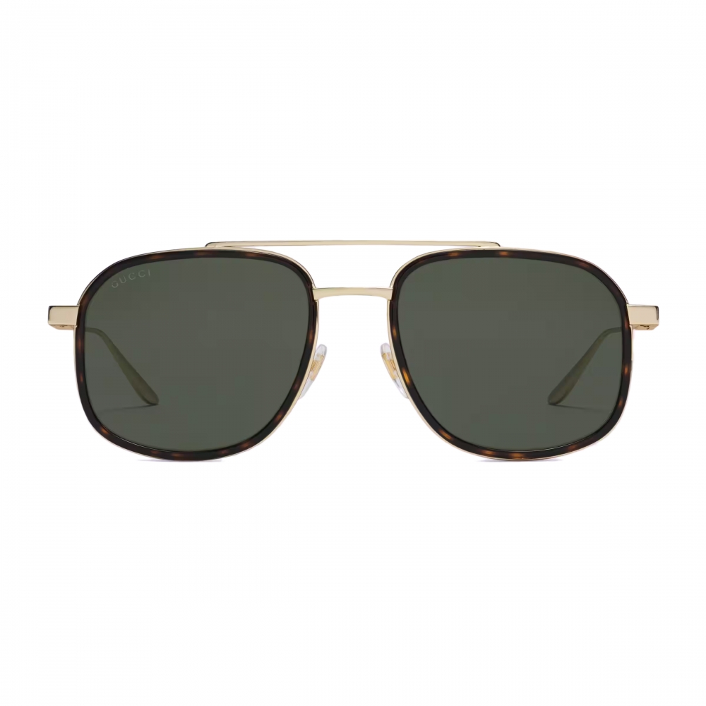 Gucci - Navigator Frame Sunglasses - Gold Dark Green - Gucci Eyewear ...