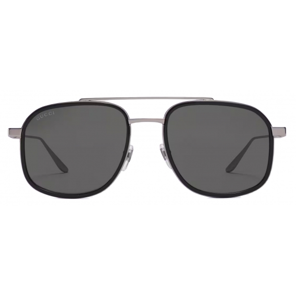 Gucci - Navigator Frame Sunglasses - Grey - Gucci Eyewear - Avvenice