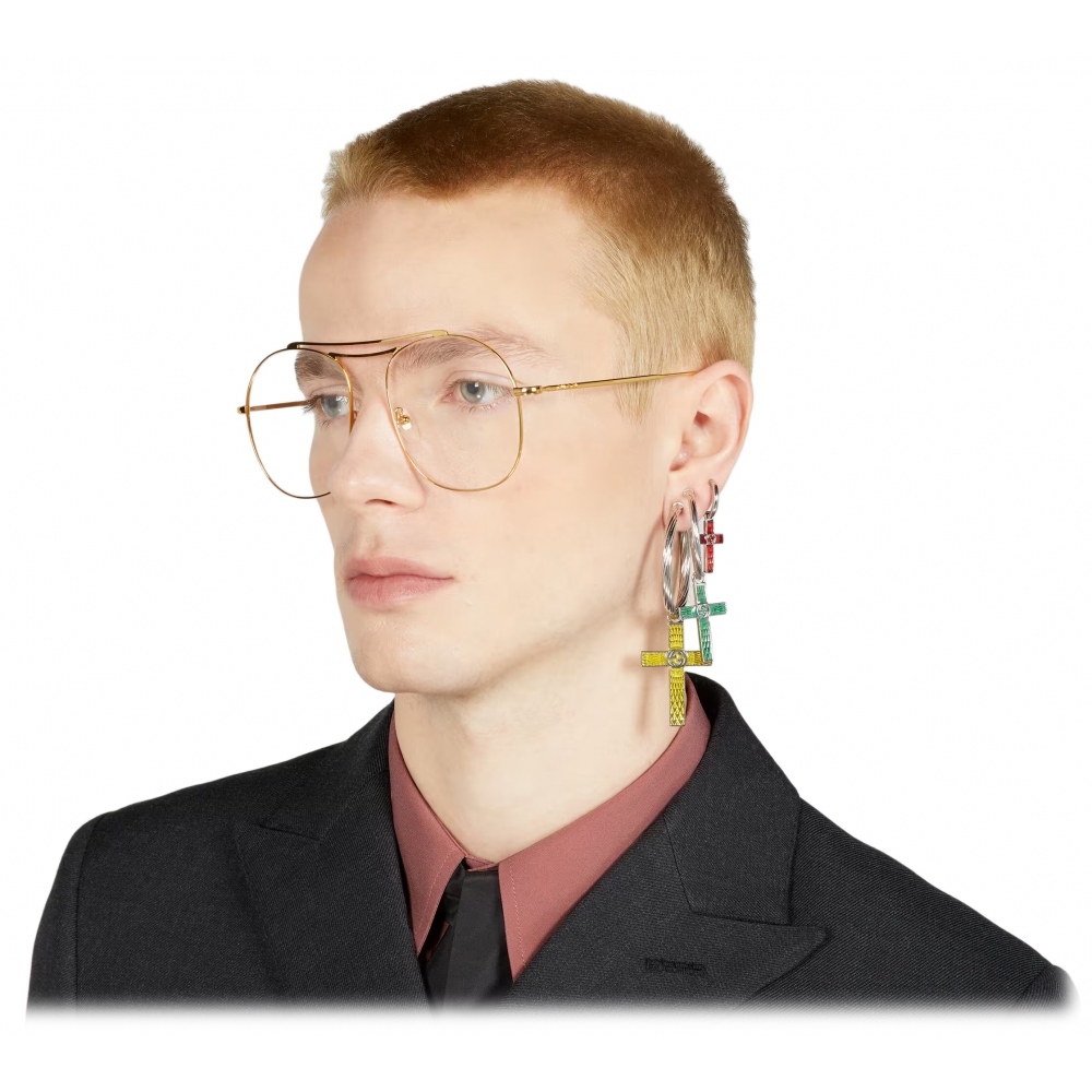 Gucci - Round Frame Optical Glasses - Gold - Gucci Eyewear - Avvenice