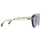 Gucci - Occhiale da Sole Rotondi - Grigio Verde Sfumato - Gucci Eyewear