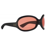 Gucci - Occhiale da Sole Ovali - Nero Rosso - Gucci Eyewear