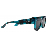 Gucci - Rectangular Frame Sunglasses - Turquoise Black Grey - Gucci Eyewear