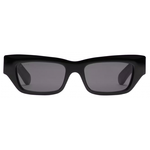 Gucci - Rectangular Frame Sunglasses - Black Grey - Gucci Eyewear ...