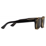 Gucci - Round Sunglasses with Crystals - Black Yellow - Gucci Eyewear