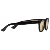 Gucci - Round Sunglasses with Crystals - Black Yellow - Gucci Eyewear
