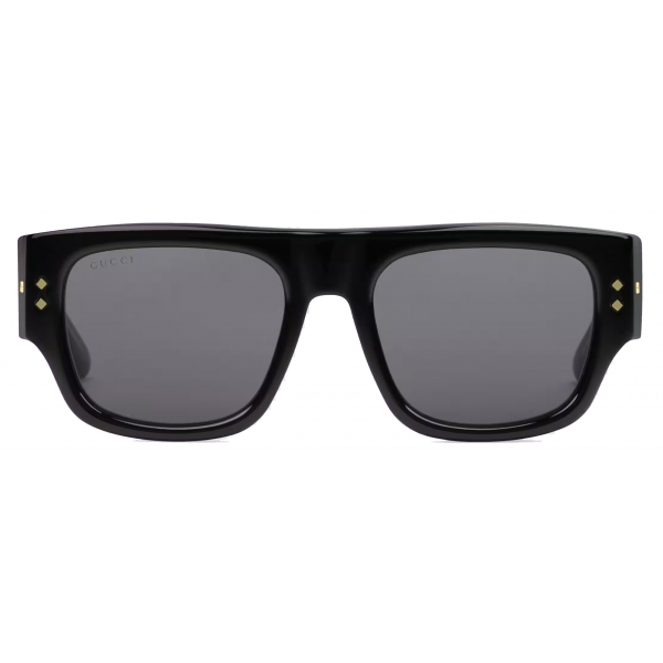 Gucci - Square Frame Sunglasses - Black Grey - Gucci Eyewear
