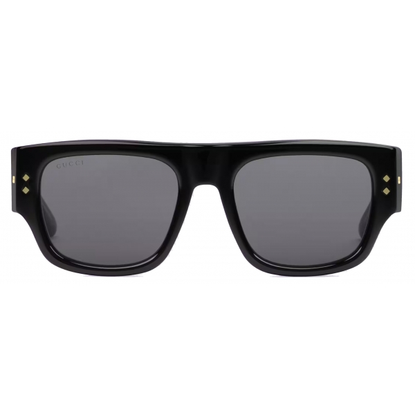 Gucci - Square Frame Sunglasses - Black Grey - Gucci Eyewear - Avvenice