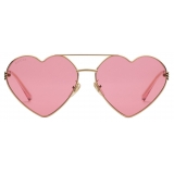 Gucci - Occhiale da Sole Montatura Cuore - Oro Rosso - Gucci Eyewear