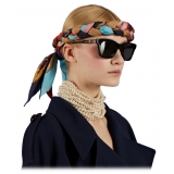 Gucci - Occhiale da Sole Rettangolare - Nero Grigio - Gucci Eyewear