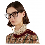 Gucci - Occhiale da Vista Cat-Eye con Ponte Basso - Nero - Gucci Eyewear