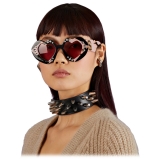 Gucci - Heart Shaped Sunglasses with Crystals - Black Pink - Gucci Eyewear