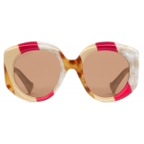 Gucci - Oversized Round Sunglasses - Multicolor Brown - Gucci Eyewear