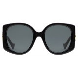 Gucci - Occhiale da Sole Geometrica - Nero Grigio - Gucci Eyewear