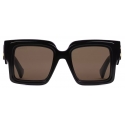 Gucci - Oversized Rectangular Sunglasses - Black Brown - Gucci Eyewear