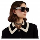 Gucci - Occhiale da Sole Rettangolari Oversize - Nero Marrone - Gucci Eyewear