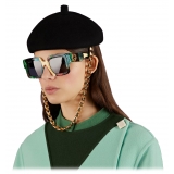 Gucci - Occhiale da Sole Rettangolari Oversize - Multicolore Grigio - Gucci Eyewear