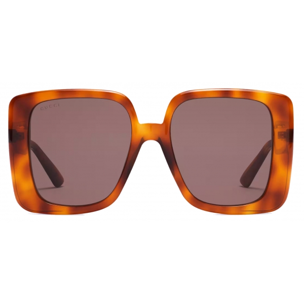 Gucci - Oversized Rectangular Sunglasses - Tortoiseshell Brown - Gucci Eyewear