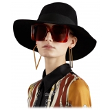 Gucci - Occhiale da Sole Rettangolari Oversize - Tartaruga Marrone - Gucci Eyewear