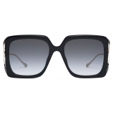 Gucci - Occhiale da Sole Rettangolari Oversize - Nero Grigio Sfumato - Gucci Eyewear