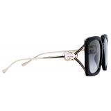 Gucci - Occhiale da Sole Rettangolari Oversize - Nero Grigio Sfumato - Gucci Eyewear