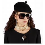 Gucci - Oversized Rectangular Sunglasses - Black Gradient Grey - Gucci Eyewear