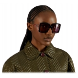 Gucci - Occhiale da Sole Rettangolari Oversize - Nero Grigio Sfumato - Gucci Eyewear