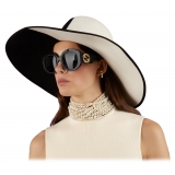 Gucci - Oversized Round Sunglasses - Black Grey - Gucci Eyewear