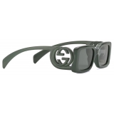 Gucci - Occhiale da Sole Rettangolare - Grigio - Gucci Eyewear